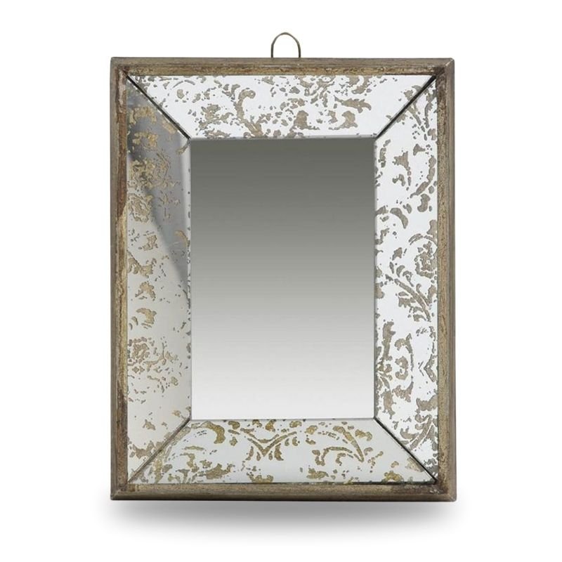 12" Silver Metal Framed Accent Mirror