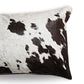 12" X 20" Chocolate Cowhide Throw Pillow