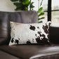 12" X 20" Chocolate Cowhide Throw Pillow