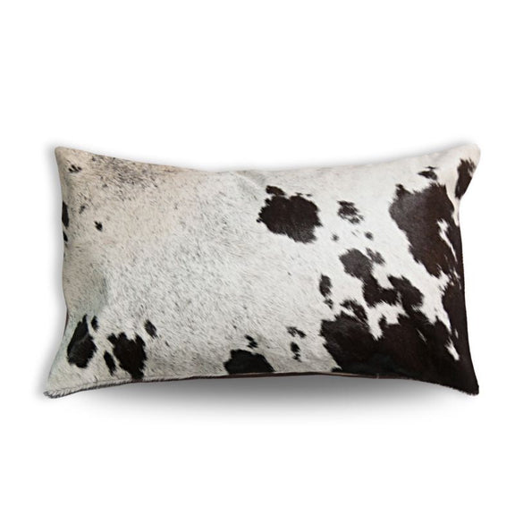 12" X 20" Chocolate Cowhide Throw Pillow