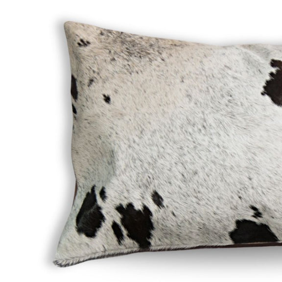 12" X 20" Chocolate Cowhide Throw Pillow