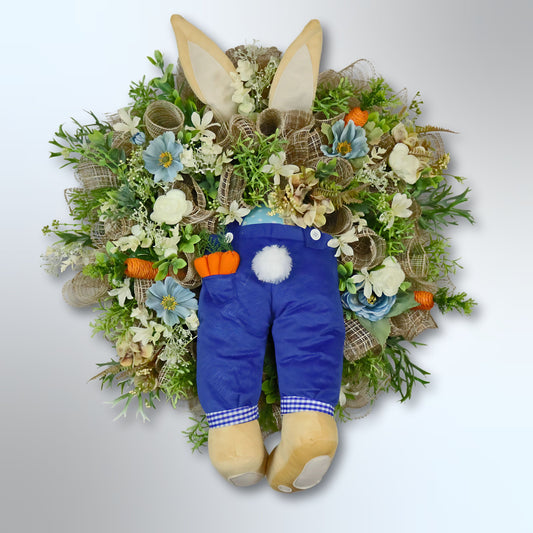 Easter Bunny Butt Wreath - Spring Front Door Decor