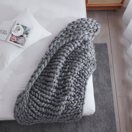 Luxurious Chunky Knit Throw Blanket | Premium Comfort Design