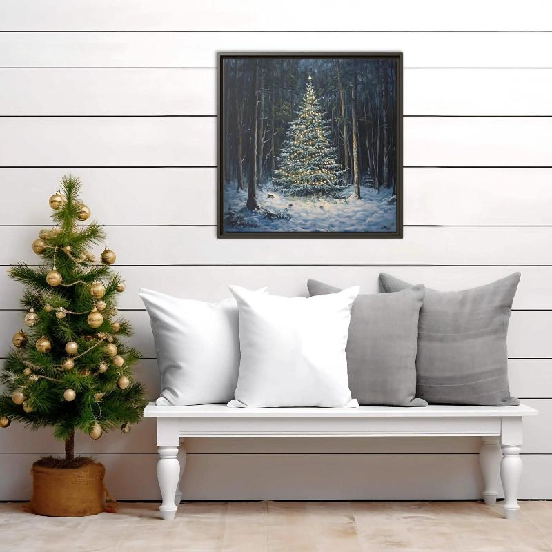 Enchanted Winter Wonderland Framed Art Print – Christmas Tree Decor