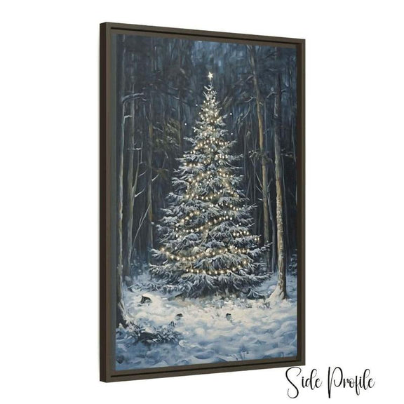 Enchanted Winter Wonderland Framed Art Print – Christmas Tree Decor