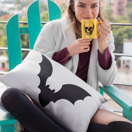 Halloween Bat Pillow – Spooky Black Bat Decor for Couch or Bed