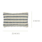 Ivory Blue Striped 12x20 Lumbar Pillow – Cotton Blend