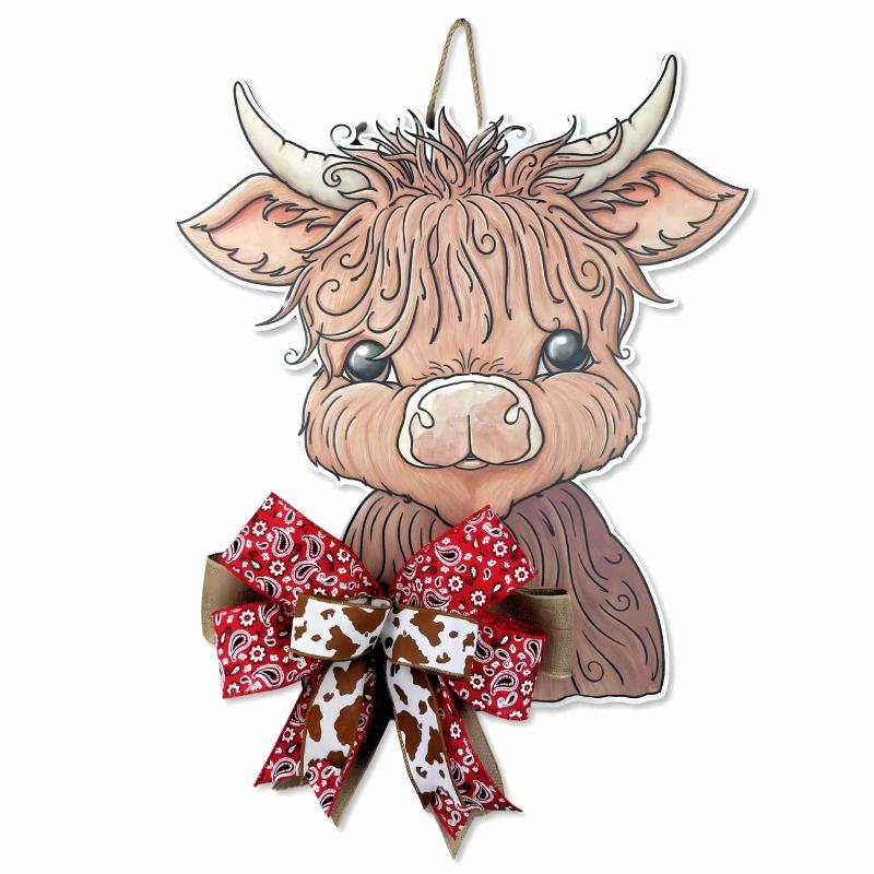 Highland Cow Door Hanger