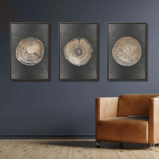 Nature - Inspired Tree Ring Wall Art Set