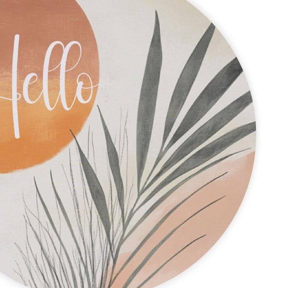 Wooden Boho 'Hello' Sign – Rustic Wall or Door Decor